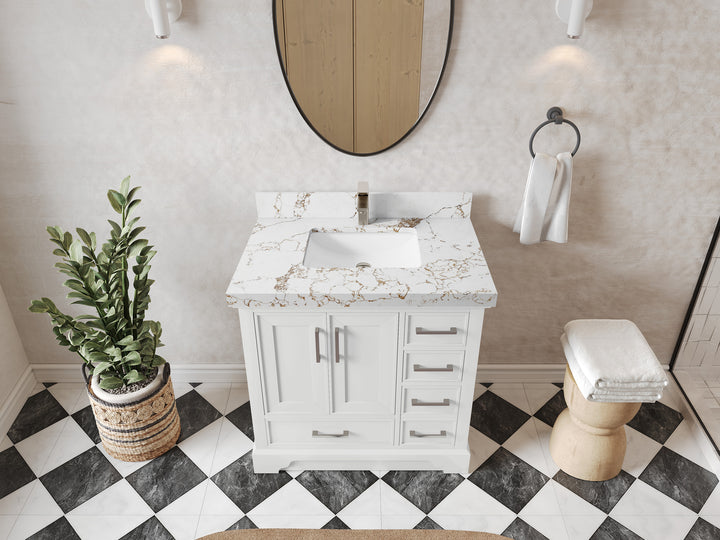 Charlotte 36 in. W x 22 in. D Center Sink Bathroom Vanity - photo 39