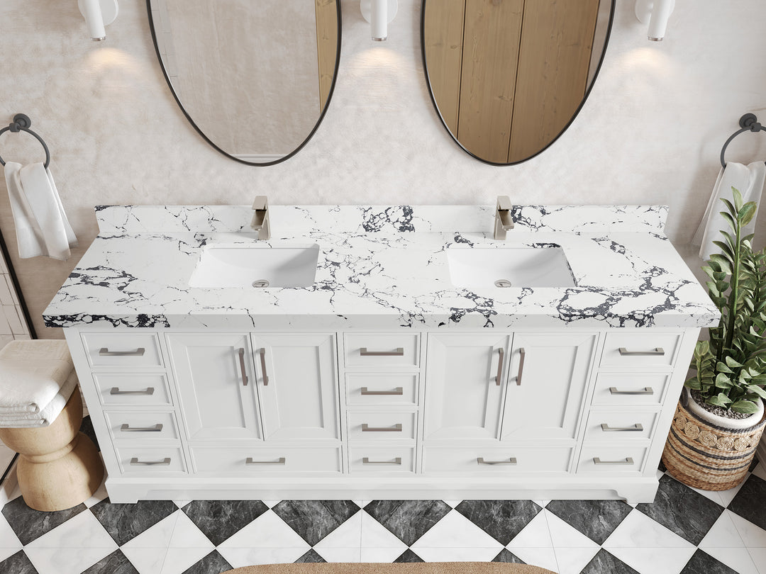Charlotte 84 in. W x 22 in. D Double Sink Bathroom Vanity