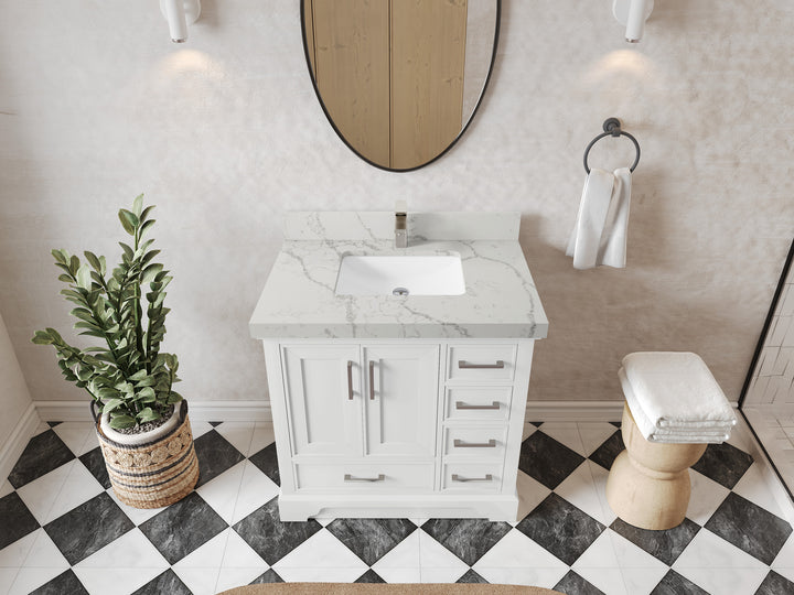 Charlotte 36 in. W x 22 in. D Center Sink Bathroom Vanity - photo 35