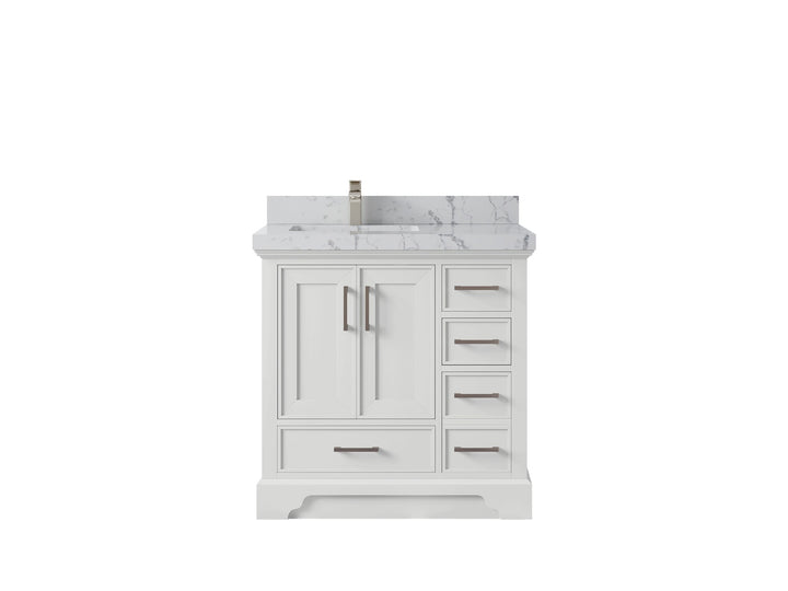 Charlotte 36 in. W x 22 in. D Left Offset Sink Bathroom Vanity - photo 37