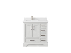 Charlotte 36 in. W x 22 in. D Left Offset Sink Bathroom Vanity - photo 29