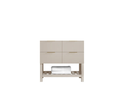 Catalina 36 in. W x 22 in. D Single Sink Bathroom Vanity in Fine Grain with Countertop - Cabinet Only