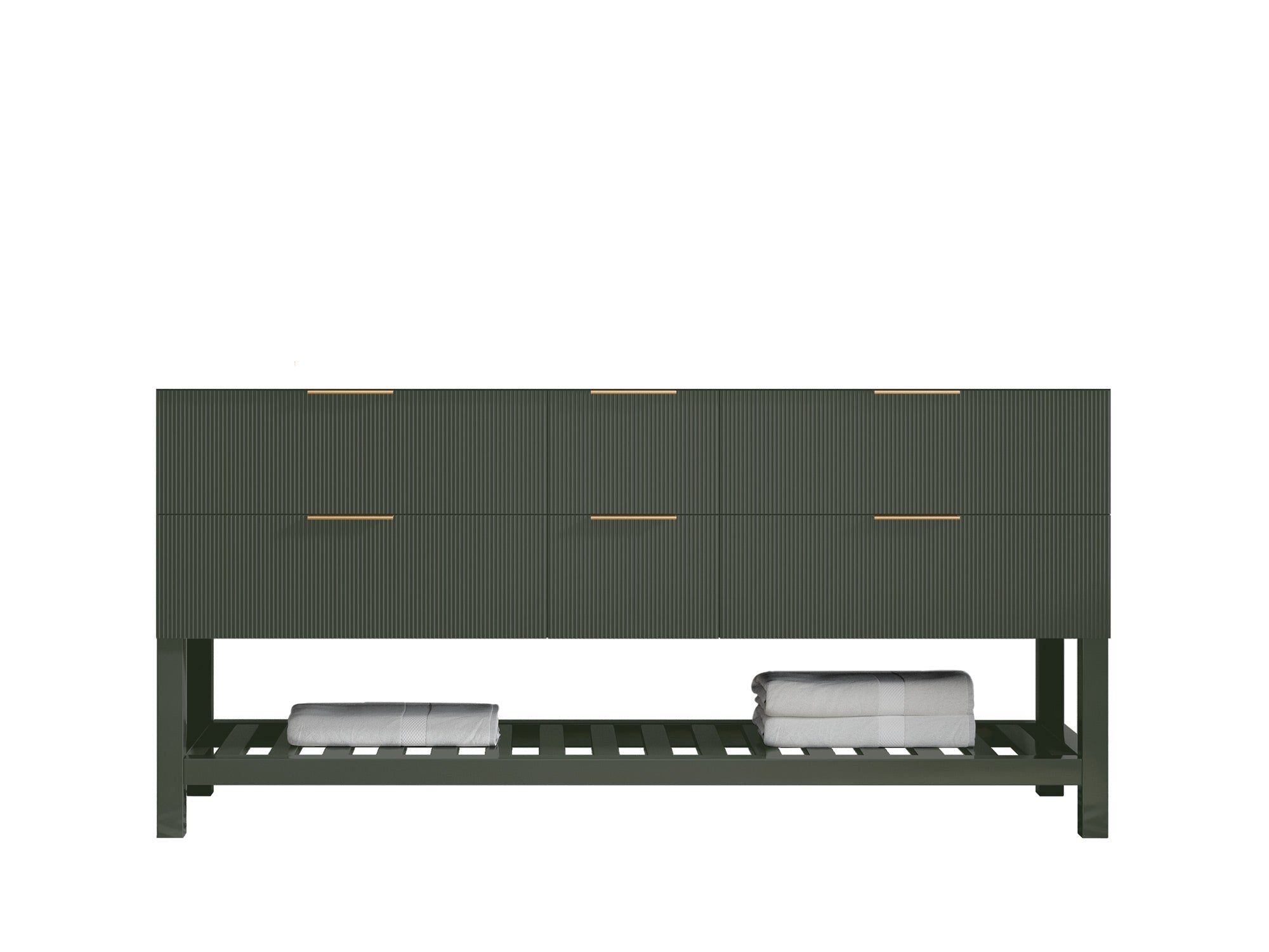Catalina 72 in. W x 22 in. D Double Sink Bathroom Vanity in Pewter Green with Countertop - Cabinet Only