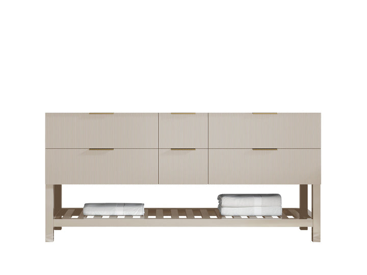 Catalina 72 in W x 22 in D Free Standing Reeded Double Sink Bathroom Vanity - photo 6