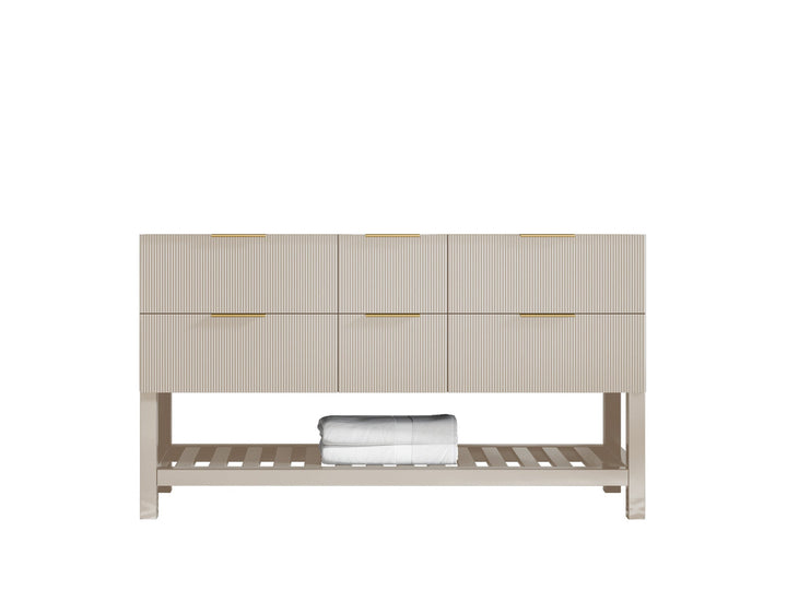 Catalina 60 in W x 22 in D Free Standing Reeded Double Sink Bathroom Vanity - photo 6