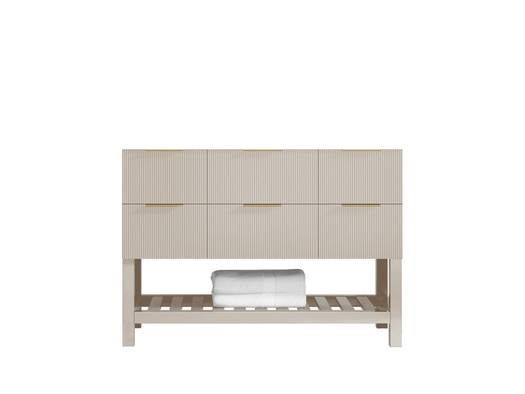 Catalina 48 in. W x 22 in. D Single Sink Bathroom Vanity in Fine Grain with Countertop - Cabinet Only