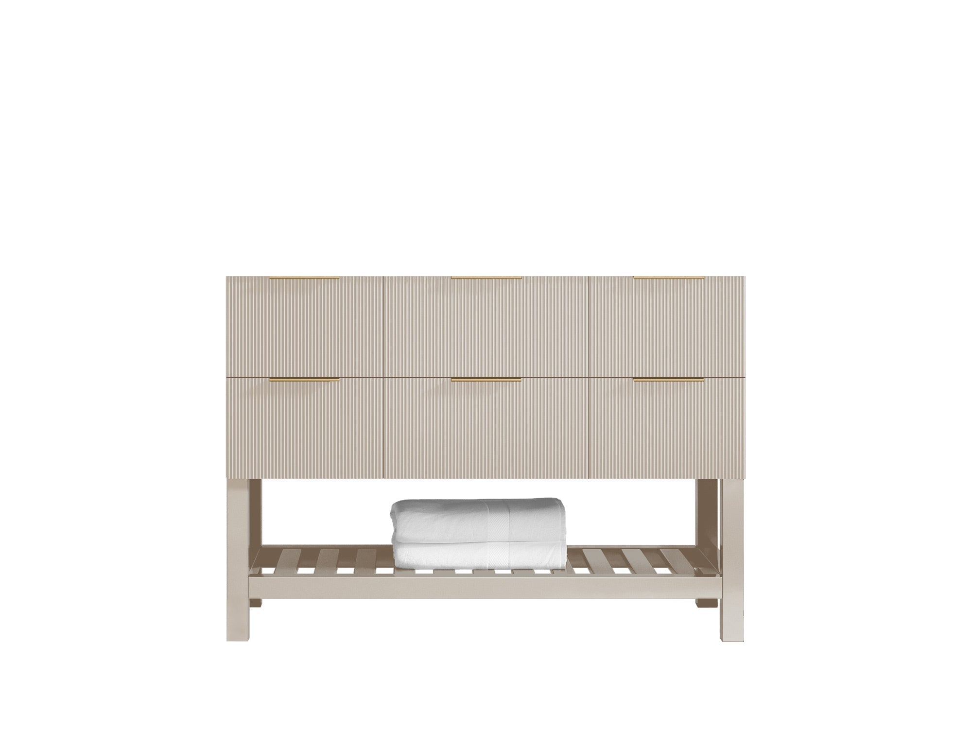 Catalina 48 in. W x 22 in. D Single Sink Bathroom Vanity in Fine Grain with Countertop - Cabinet Only