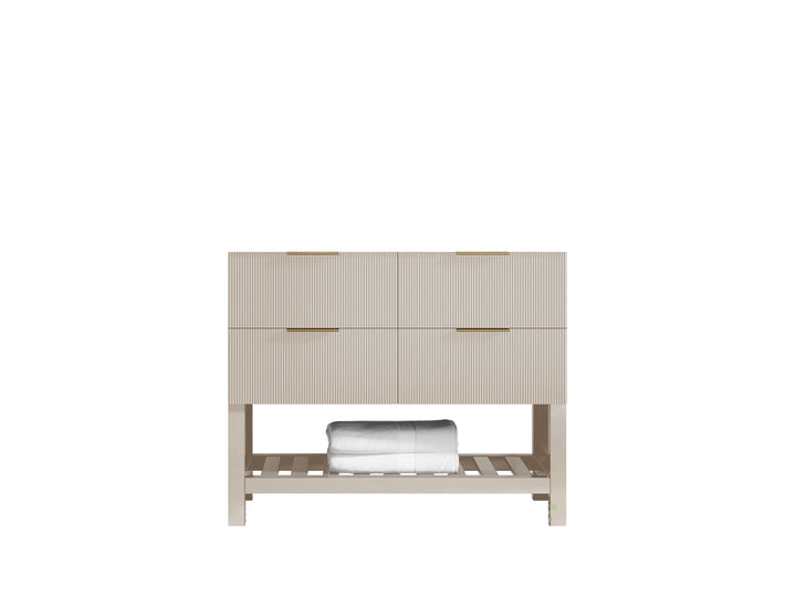Catalina 42 in W x 22 in D Free Standing Reeded Single Sink Bathroom Vanity - photo 6