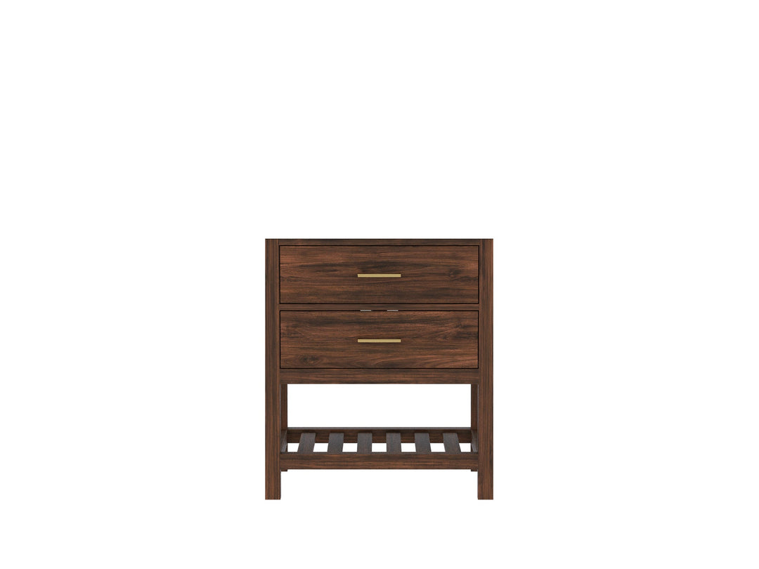 Parker Teak  30 in. W x 22 in. D Single Sink Bathroom Vanity in Dark Walnut - Cabinet only