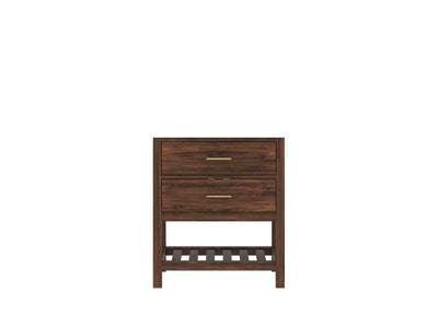 Parker Teak  30 in. W x 22 in. D Single Sink Bathroom Vanity in Dark Walnut - Cabinet only