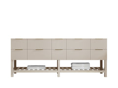 Catalina 84 in W x 22 in D Free Standing Reeded Double Sink Bathroom Vanity - photo 6
