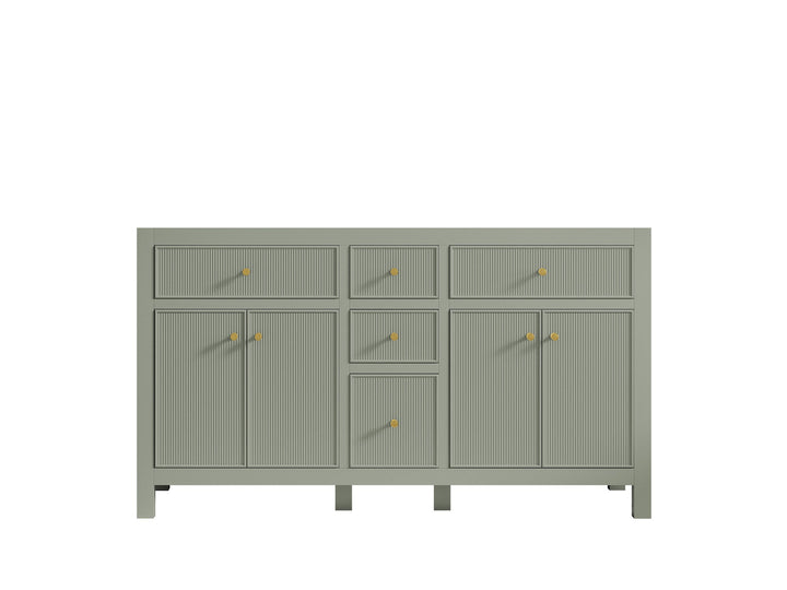Sonoma 60 in W x 22 in D Free Standing Reeded Double Sink Bathroom Vanity - photo 7