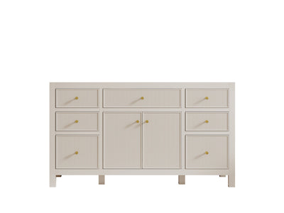 Sonoma 60 in W x 22 in D Free Standing Reeded Single Sink Bathroom Vanity