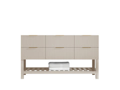 Catalina 60 in W x 22 in D Free Standing Reeded Single Sink Bathroom Vanity - photo 6