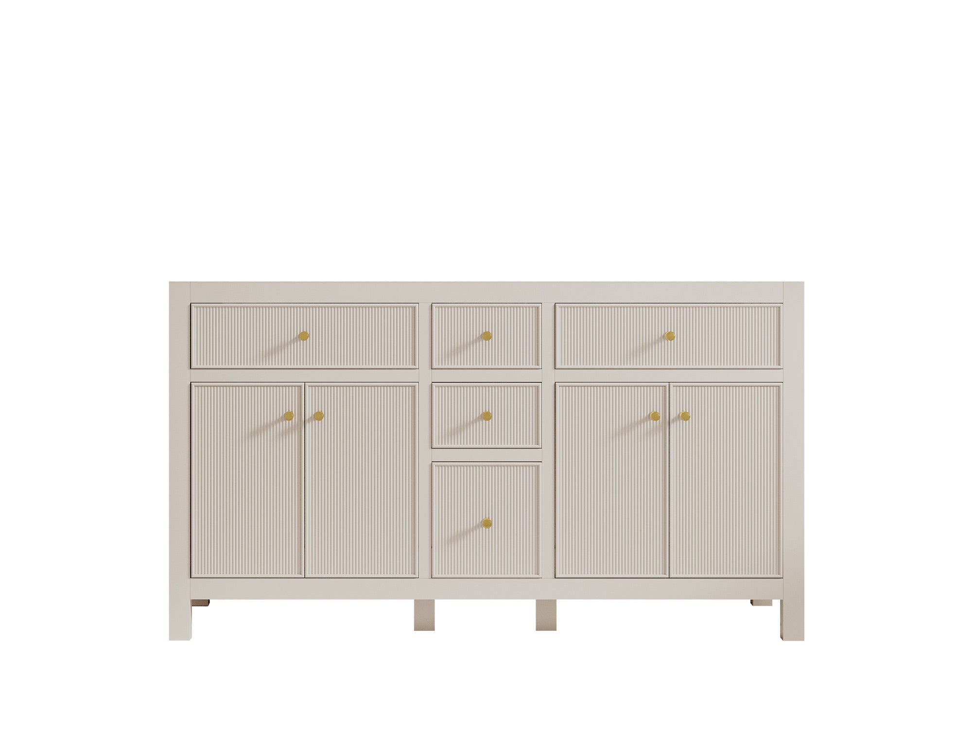 Sonoma 60 in W x 22 in D Free Standing Reeded Double Sink Bathroom Vanity