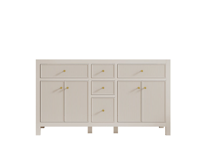 Sonoma 60 in W x 22 in D Free Standing Reeded Double Sink Bathroom Vanity - photo 7