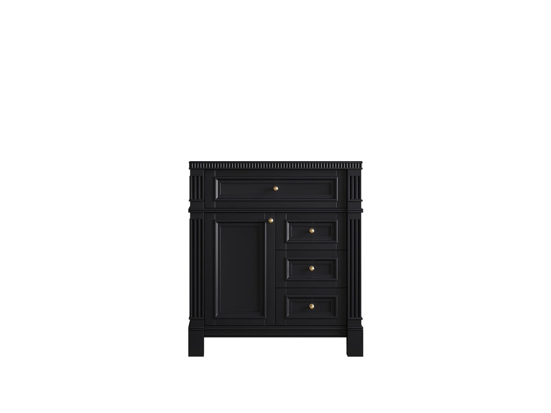 Paris 30 in. W x 22 in. D Single Sink Bathroom Vanity in  Black- Cabinet only