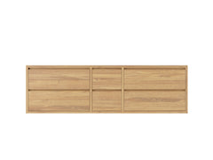 Madison Floating Teak 72 in. W x 22 in. D Double Sink Bathroom Vanity - photo 25