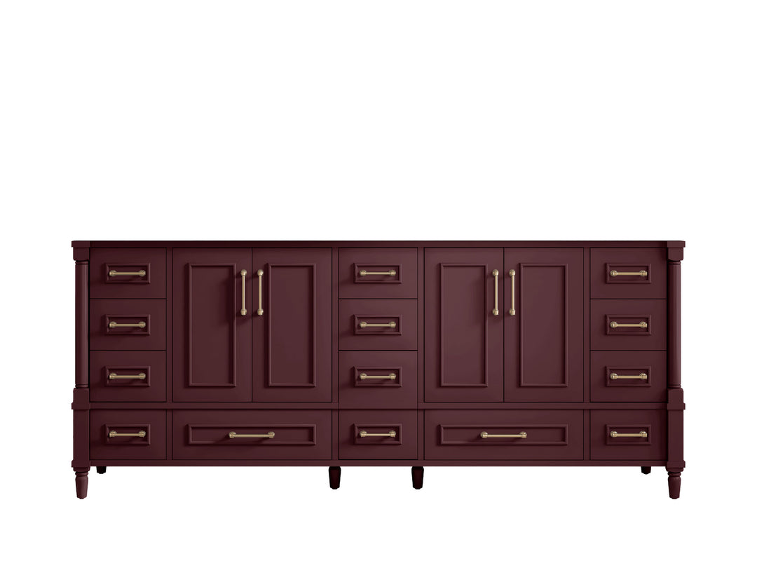 Aberdeen 80 in. W x 22 in. D Double Sink Bathroom Vanity in Blue Heather with countertop - Cabinet Only
