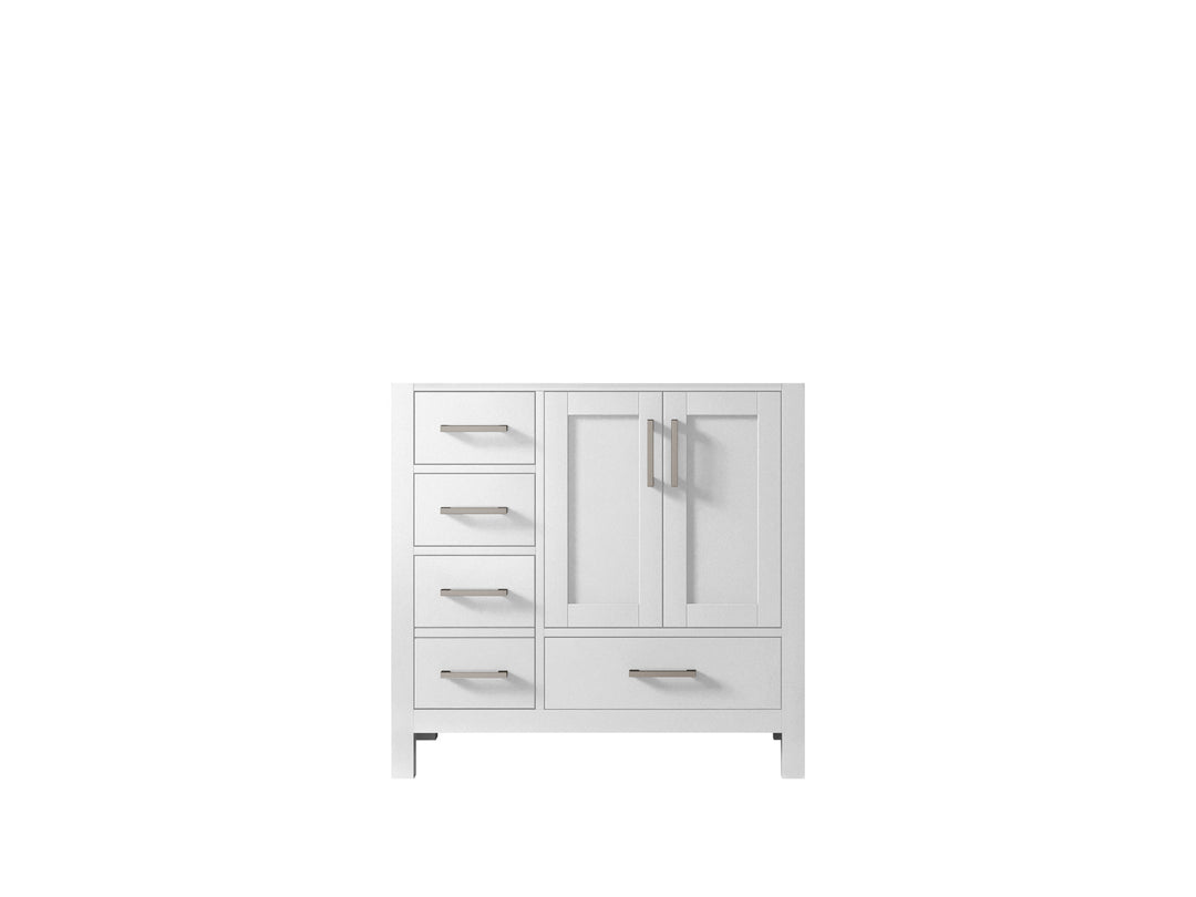 Malibu 36 in. W x 22 in. D Right Offset Sink Bathroom Vanity