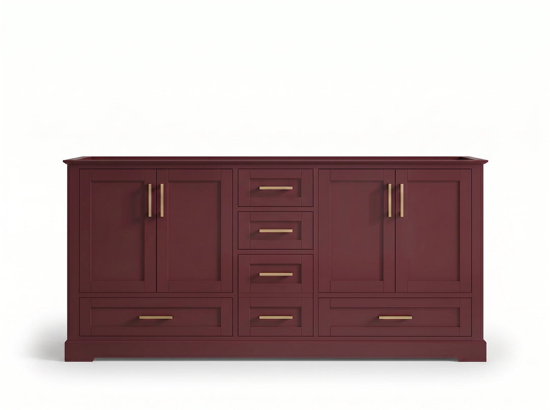 Boston 72 in. W x 22 in. D Double Sink Bathroom Vanity | 
              
                Burgundy
                
                  
             - BST-CAB-BGD-71D - photo №3
