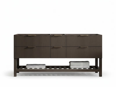 Catalina 72 in W x 22 in D Free Standing Reeded Double Sink Bathroom Vanity