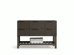 Catalina 48 in W x 22 in D Free Standing Reeded Single Sink Bathroom Vanity - photo 3