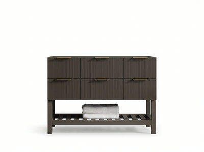 Catalina 48 in W x 22 in D Free Standing Reeded Single Sink Bathroom Vanity