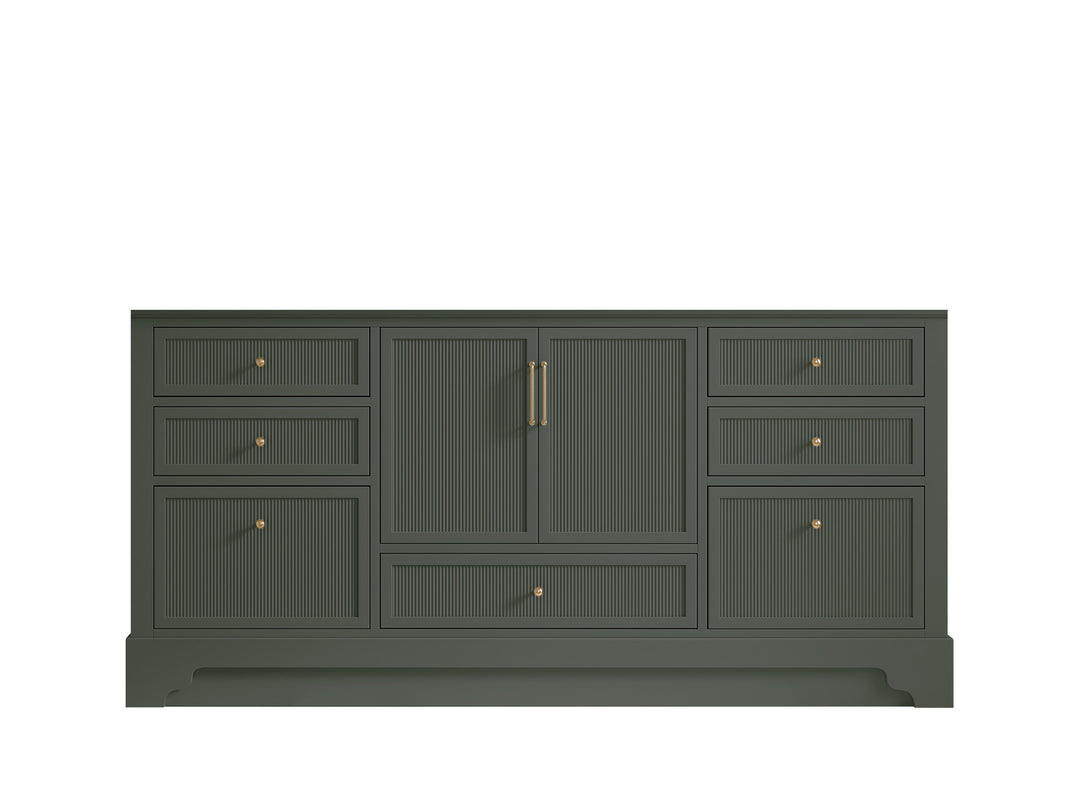Alys 72 in. W x 22 in. D Single Sink Bathroom Vanity in Pewter Green with countertop - Cabinet Only