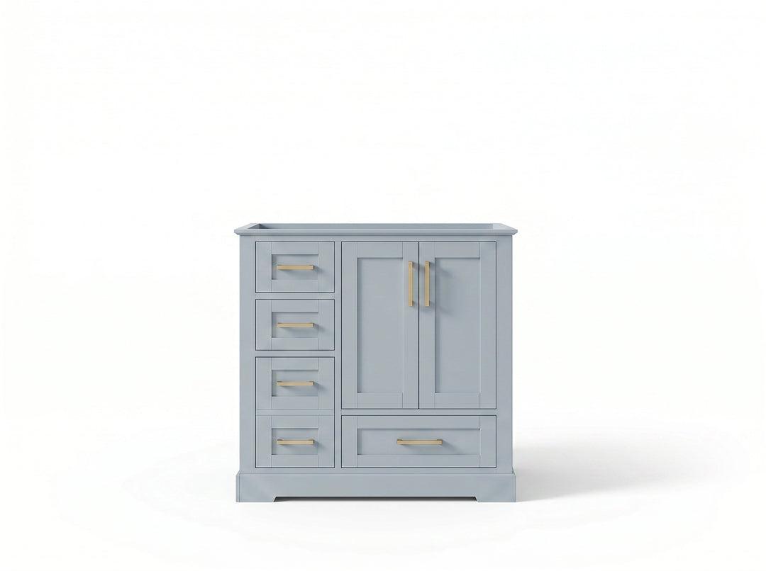 Boston 36 in. W x 22 in. D Right Offset Sink Bathroom Vanity | 
              
                Blue Heather
                
                  
             - BST_BLU_WHQZ_36R - photo №4