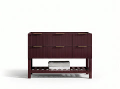 Catalina 48 in W x 22 in D Free Standing Reeded Single Sink Bathroom Vanity - photo 3