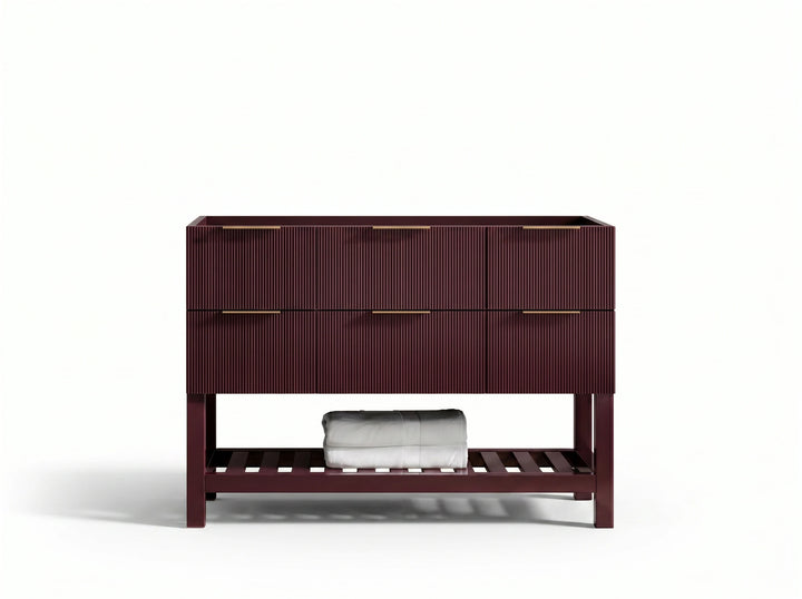 Catalina 48 in W x 22 in D Free Standing Reeded Single Sink Bathroom Vanity - photo 3