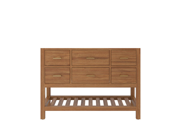Parker Teak Wood 48 in. W x 22 in. D Single Sink Bathroom Vanity - photo 6