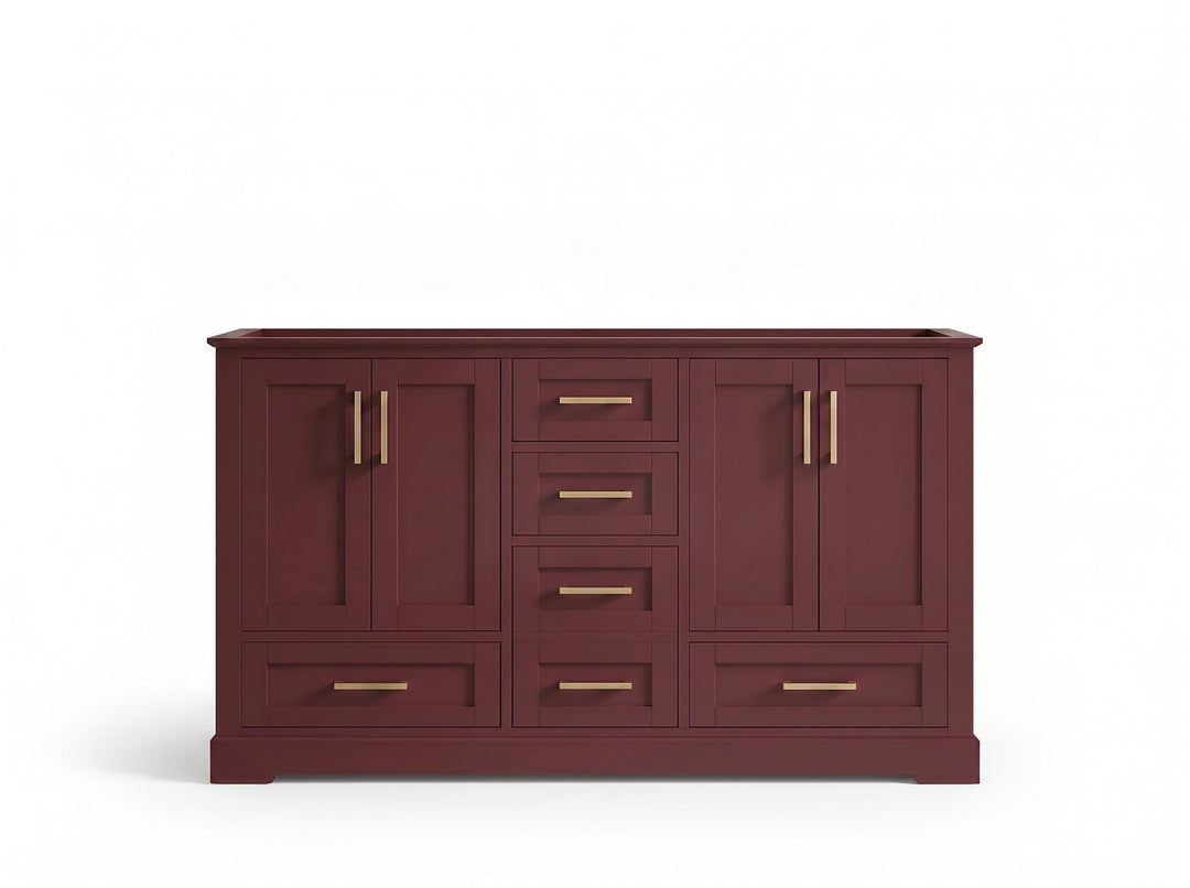 Boston 60 in. W x 22 in. D Double Sink Bathroom Vanity | 
              
                Burgundy
                
                  
             - BST-CAB-BGD-59D - photo №3