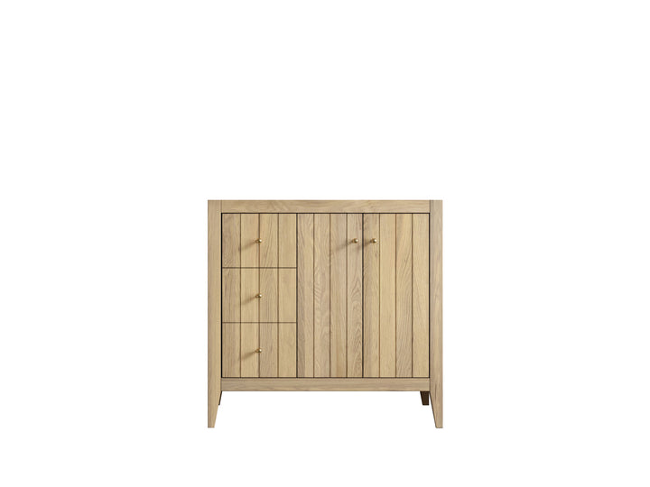 Atlanta White Oak 36 in. W x 22 in. D Right Offset Sink Bathroom Vanity - photo 6