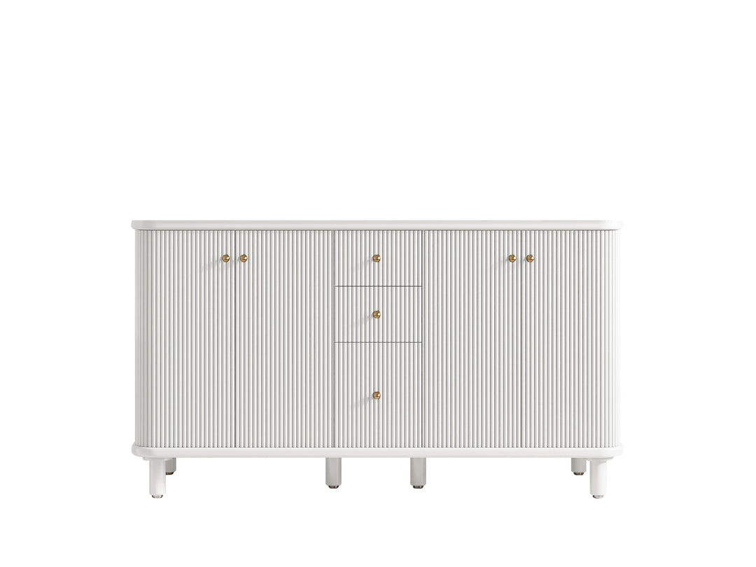 Miami 60 in. W x 22 in. D Double Sink Bathroom Vanity in White with Countertop - Cabinet Only