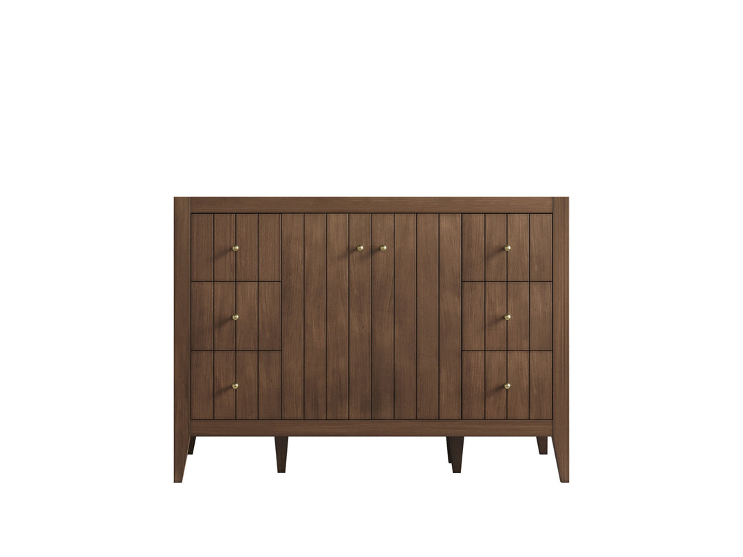 Atlanta Teak Wood 48 in. W x 22 in. D Single Sink Bathroom Vanity