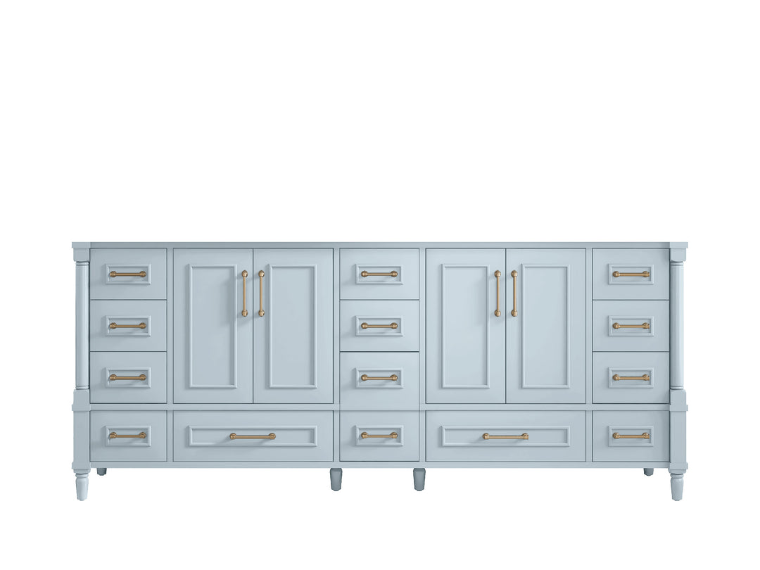 Aberdeen 80 in. W x 22 in. D Double Sink Bathroom Vanity in Blue Heather with countertop - Cabinet Only