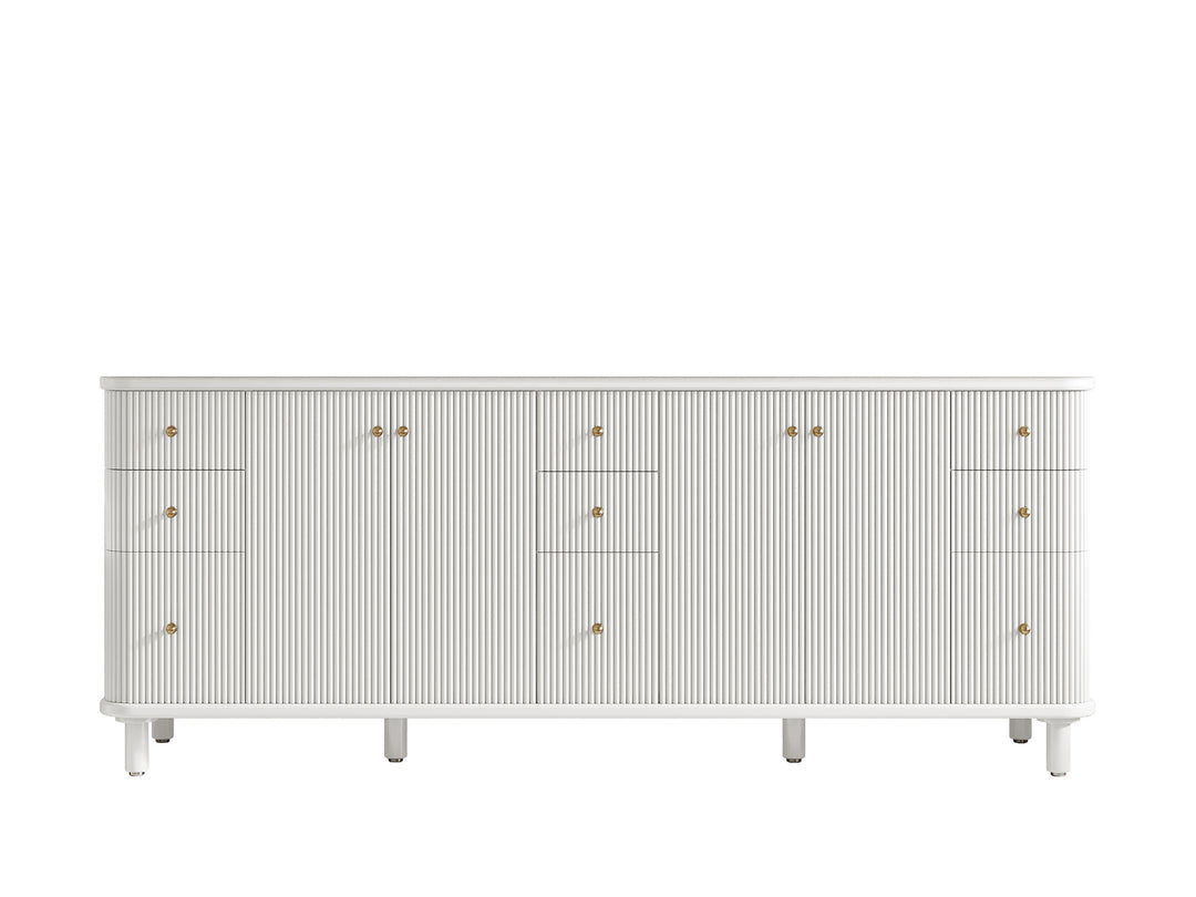 Miami 84 in. W x 22 in. D Double Sink Bathroom Vanity in White with Countertop - Cabinet Only
