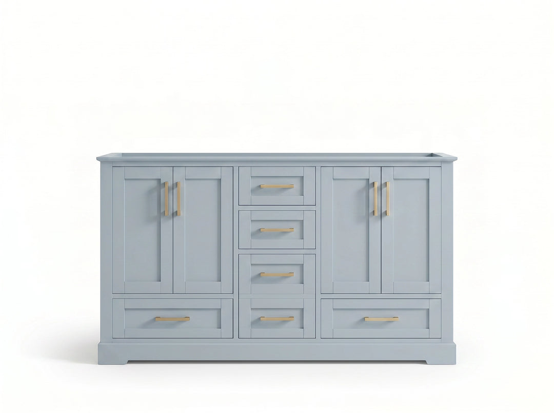 Boston 60 in. W x 22 in. D Double Sink Bathroom Vanity | 
              
                Blue Heather
                
                  
             - BST_BLU_WHQZ_60D - photo №4