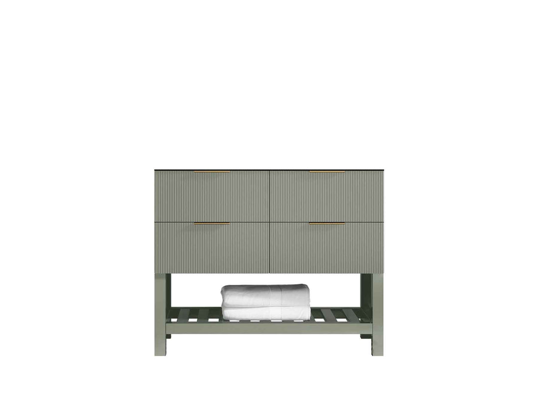 Catalina 48 in W x 22 in D Free Standing Reeded Single Sink Bathroom Vanity
