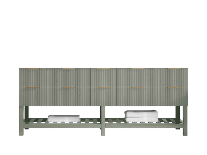 Catalina 84 in W x 22 in D Free Standing Reeded Double Sink Bathroom Vanity - photo 6