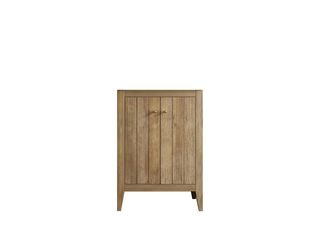 Atlanta Teak Wood 24 in. W x 22 in. D Single Sink Bathroom Vanity