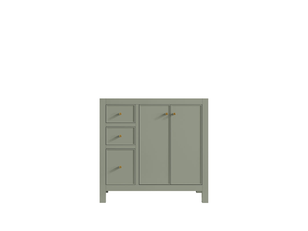 Chicago 36 in. W x 22 in. D Right Offset Sink Bathroom Vanity