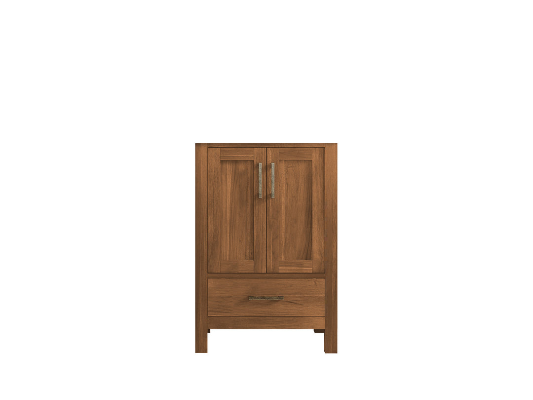 Malibu Teak Wood 24 in. W x 22 in. D Single Sink Bathroom Vanity