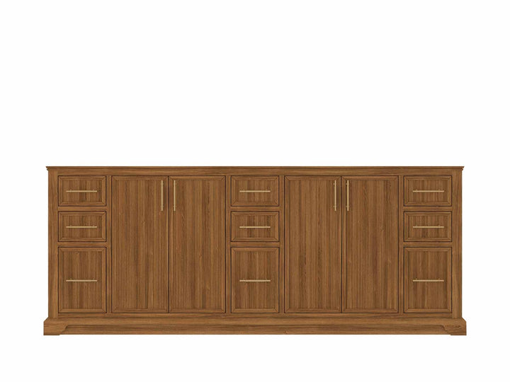 Alys Teak Wood 84 in. W x 22 in. D Double Sink Bathroom Vanity - photo 4
