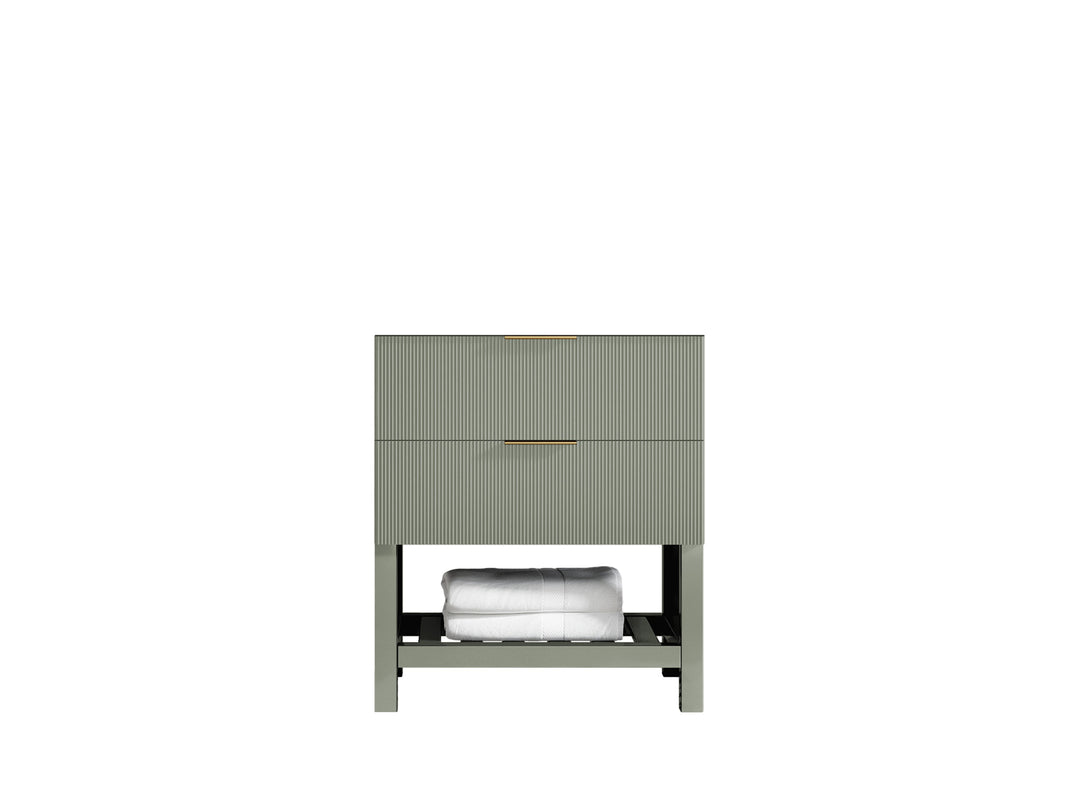 Catalina 30 in W x 22 in D Free Standing Reeded Single Sink Bathroom Vanity