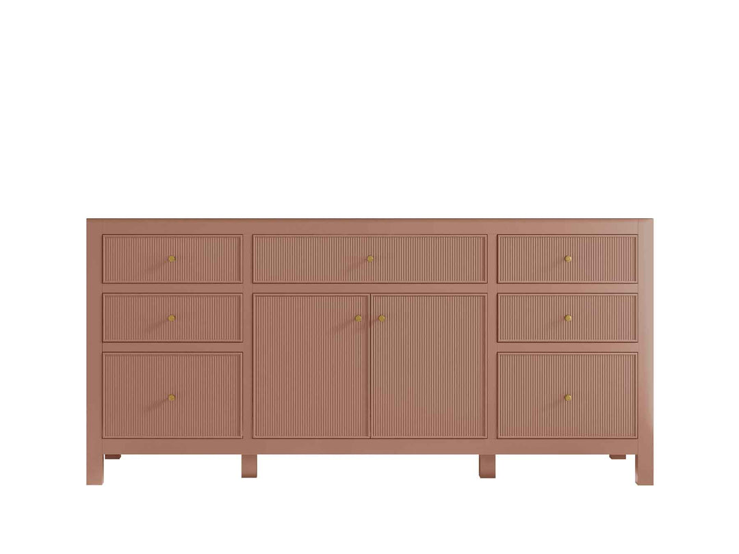 Sonoma 72 in W x 22 in D Free Standing Reeded Single Sink Bathroom Vanity | 
              
                Warm Terracotta
                
                  
             - SON_WTC_BRS_72S - photo №5