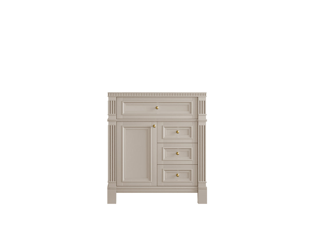 Paris 30 in. W x 22 in. D Single Sink Bathroom Vanity in Fine Grain - Cabinet only