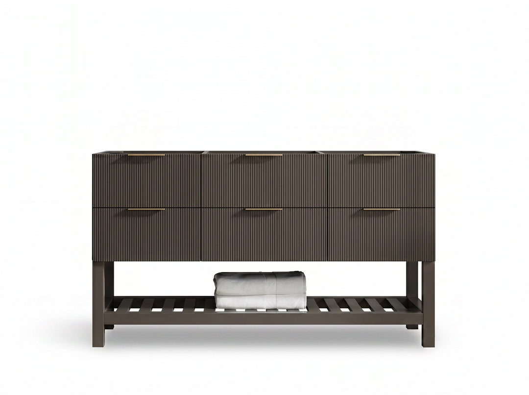 Catalina 60 in W x 22 in D Free Standing Reeded Single Sink Bathroom Vanity | 
              
                Urbane Bronze
                
                  
             - AT_URB_ARB_60S - photo №3